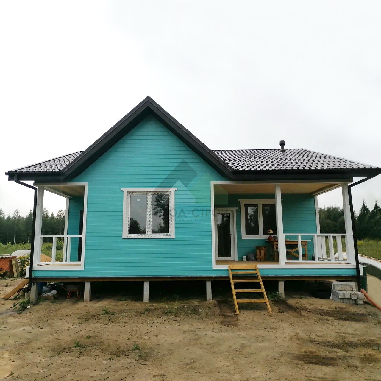 Построенный дом Каркасный дом по проекту С-104 КР «Лаванда» (97 м²)