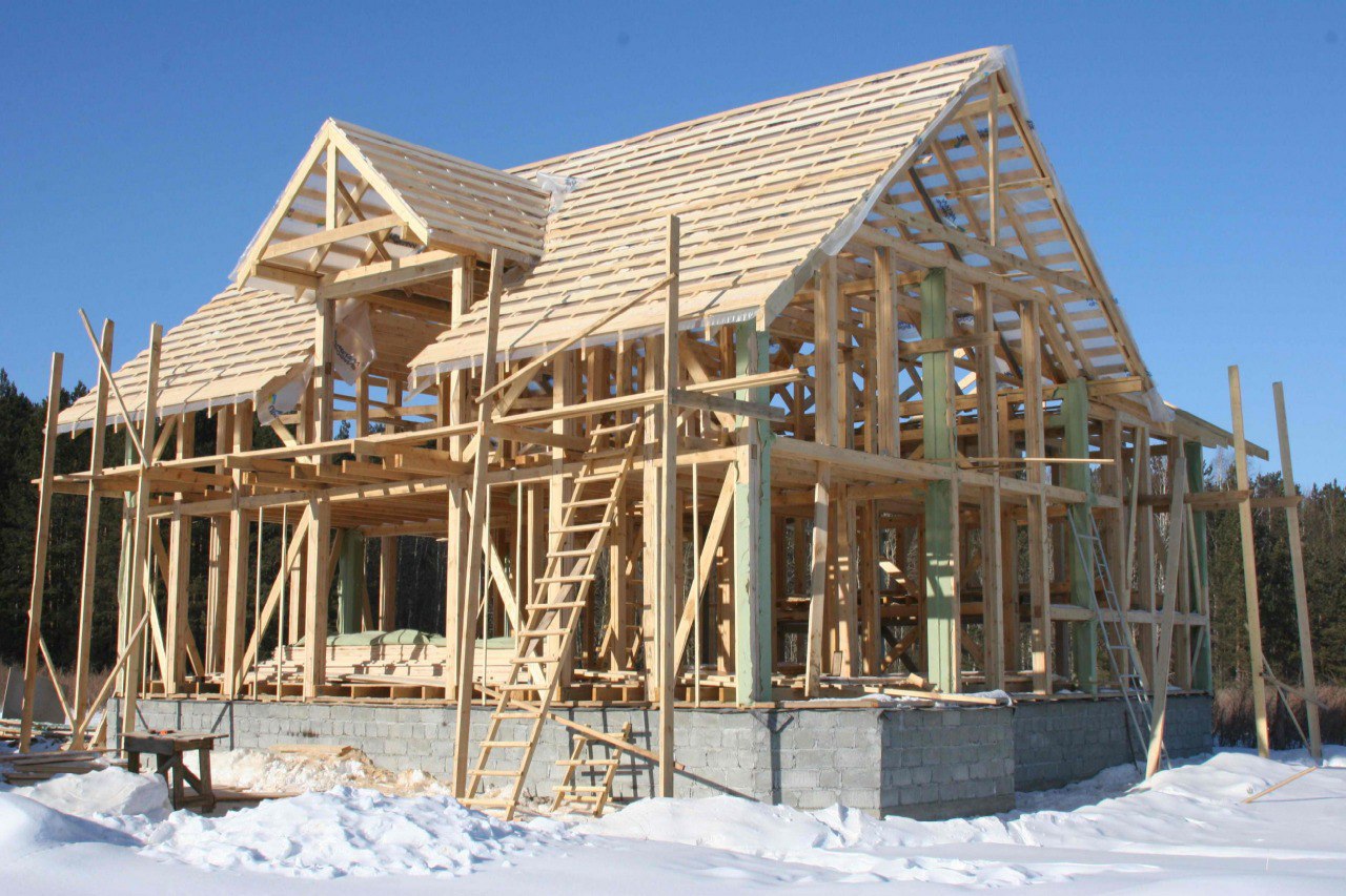 Строительство дома в зимнее время года
